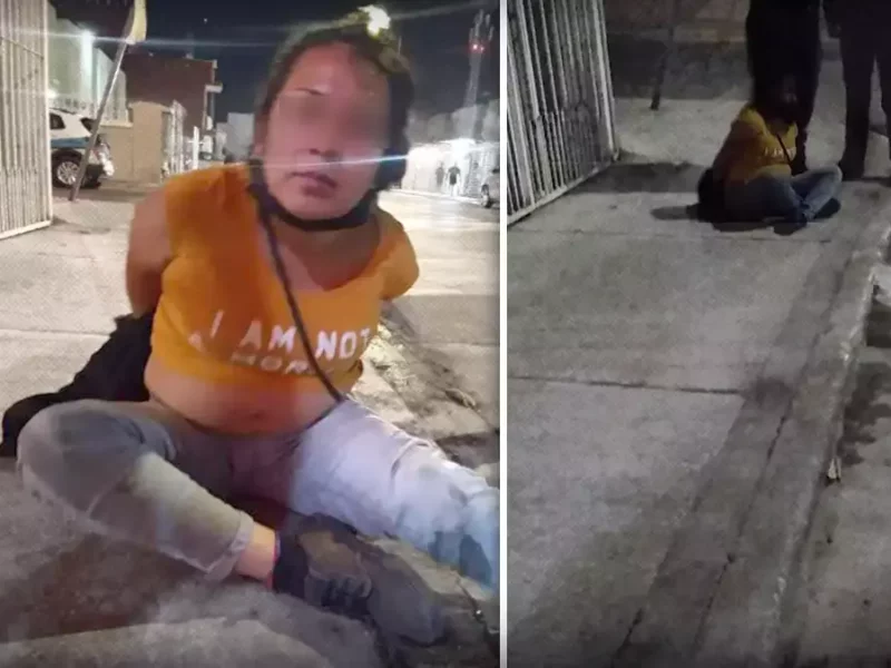 Vecinos de Los Héroes detienen a una mujer por golpear a su hijastra.