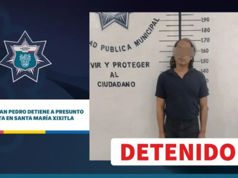 Policía de San Pedro detiene a presunto pederasta en Santa María Xixitla.
