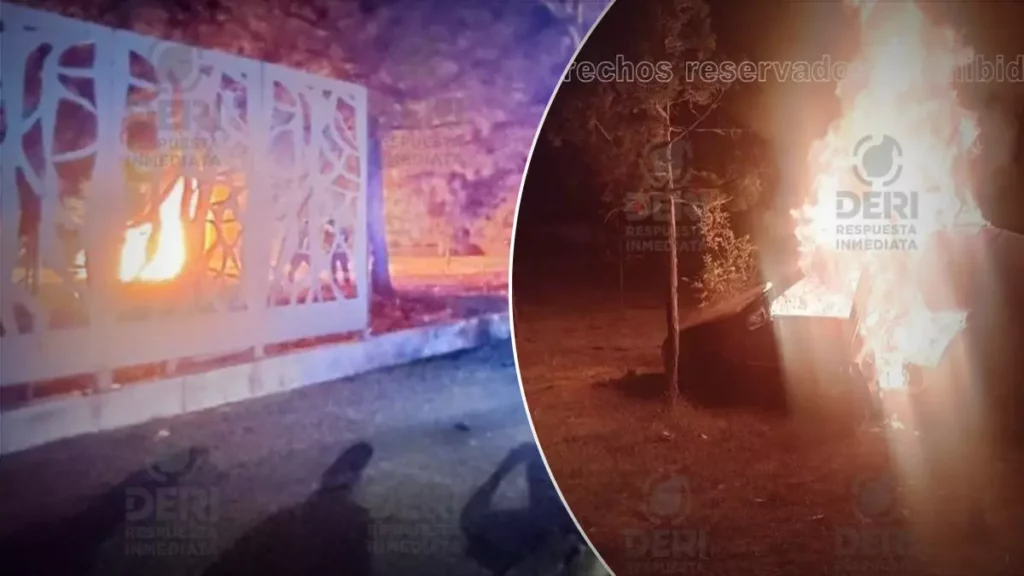 Borracho choca contra reja del Parque Ecológico e incendia su auto