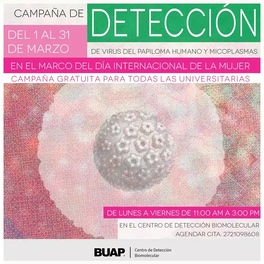 BUAP realizará campaña de detección de VPH en marzo  
