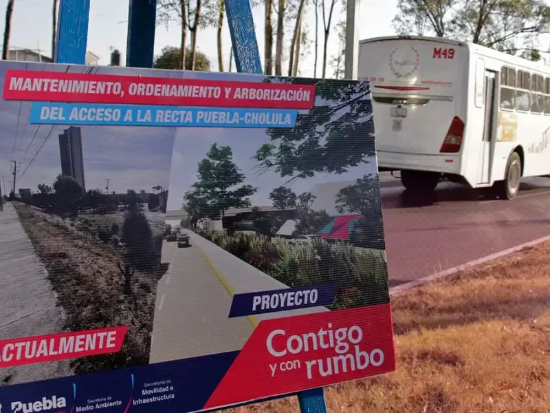 Mejoramiento de la Recta a Cholula va al 30% 