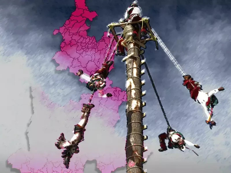 Siete voladores han sufrido caídas durante una danza ritual en Puebla.