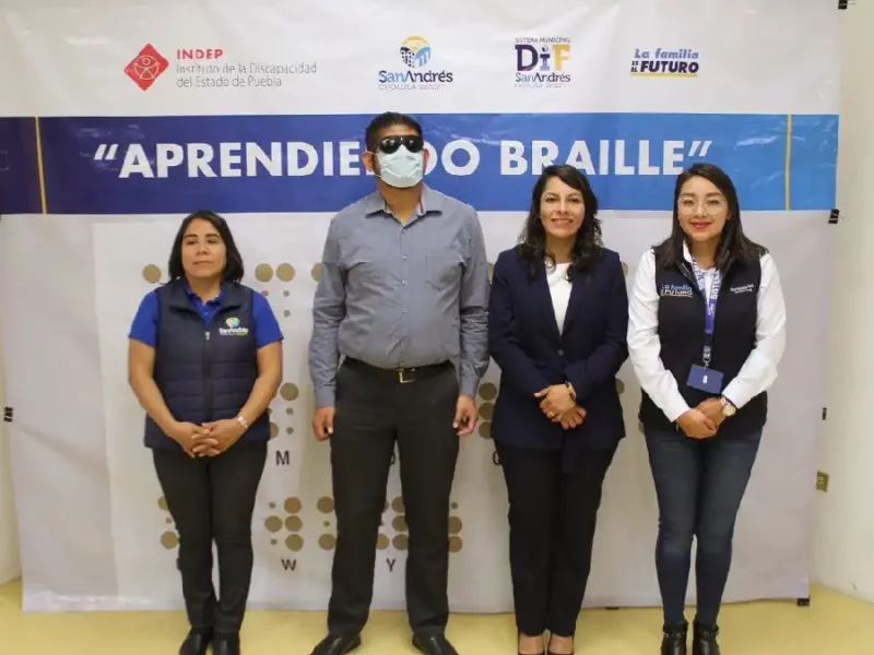 DIF de San Andrés Cholula promueve la inclusión a través del Curso de Braille
