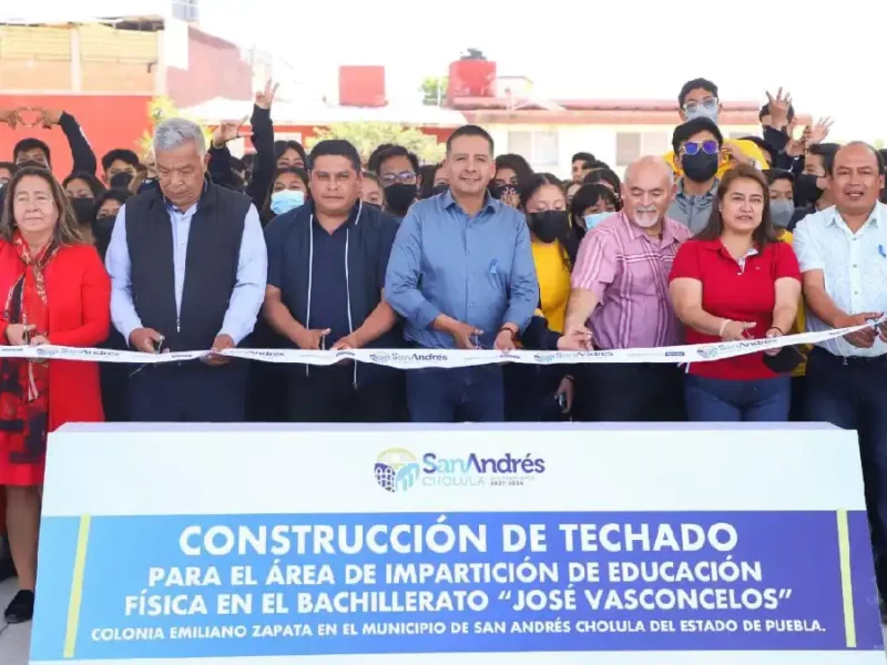 Entrega Mundo Tlatehui el techado del Bachillerato José Vasconcelos