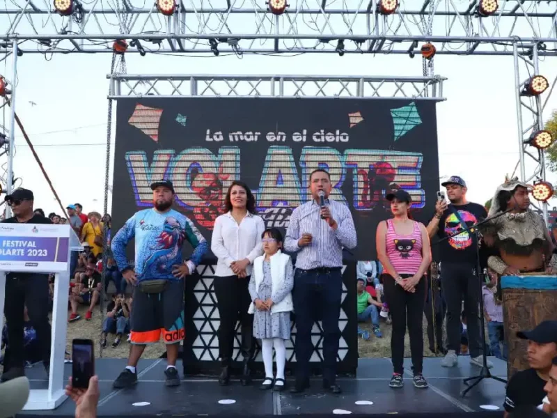 Presentan el papalote Quetzalcóatl en el Festival Volarte 2023