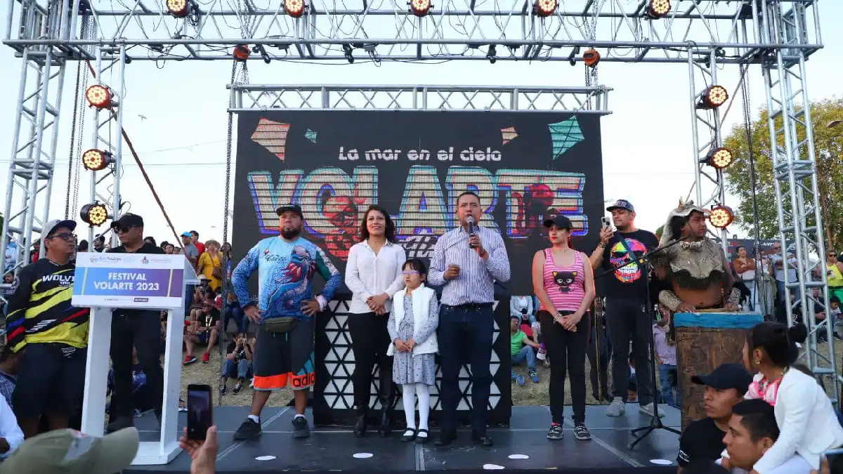 Presentan el papalote Quetzalcóatl en el Festival Volarte 2023