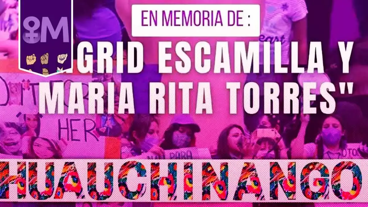 Dedican marcha 8M en Huauchinango a Ingrid Escamilla y la voladora Rita Torres