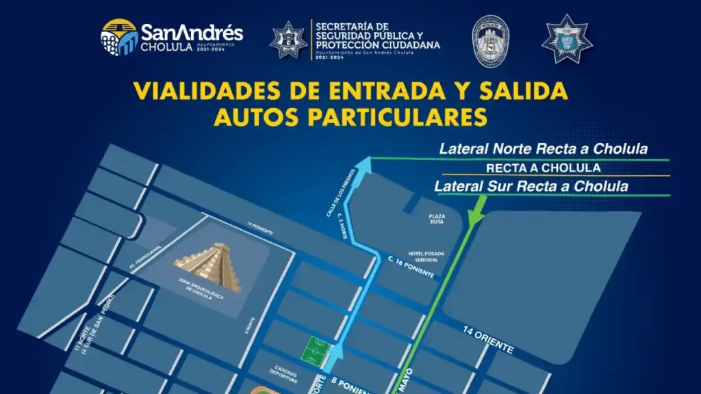 Anuncia Ayuntamiento de San Andrés Cholula dispositivo de vialidad en el marco del “Festival del Equinoccio 2023”