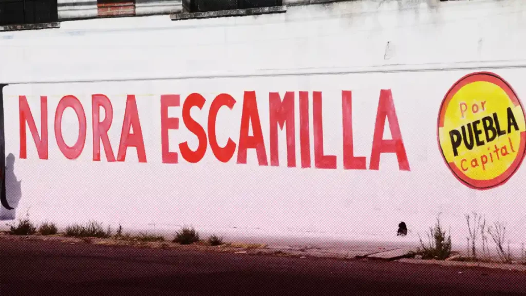Nora Merino ahora se promociona en bardas rumbo al 2024