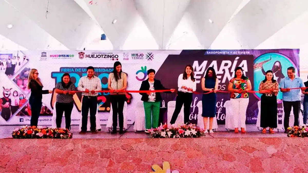 Feria de Universidades y la activista María Elena Ríos se presenta en Huejotzingo
