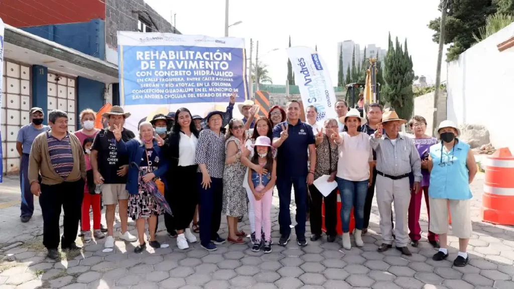 Inicia el Ayuntamiento de San Andrés Cholula, la Rehabilitación de la Calle Frontera en Concepción Guadalupe