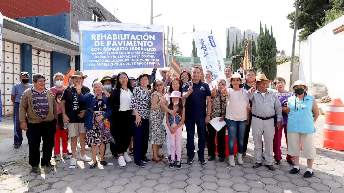 Inicia el Ayuntamiento de San Andrés Cholula, la Rehabilitación de la Calle Frontera en Concepción Guadalupe