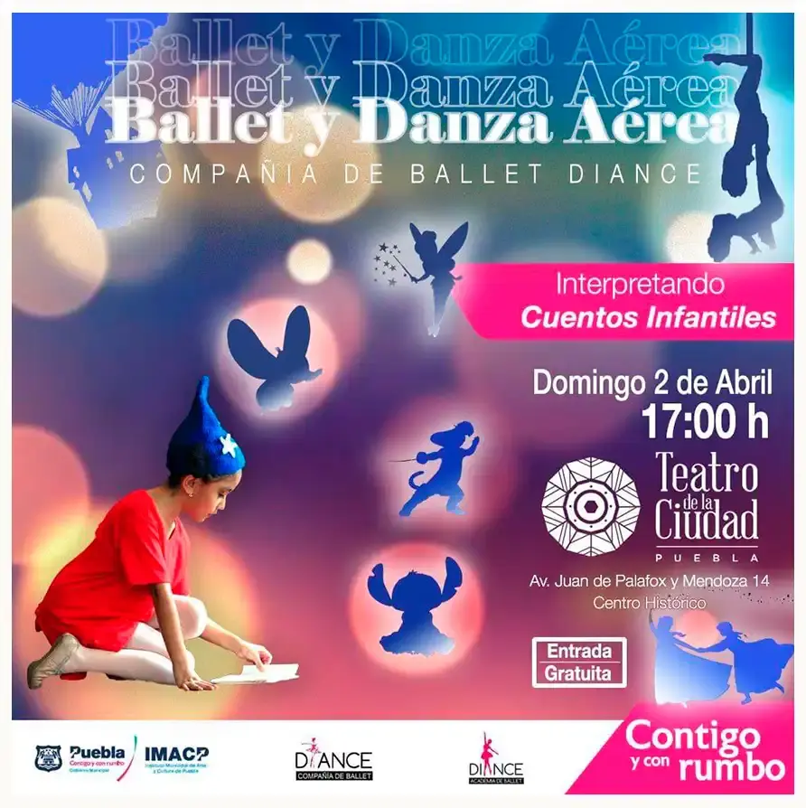 Disfruta de ballet y danza aérea gratis en el Teatro de la Ciudad de Puebla.