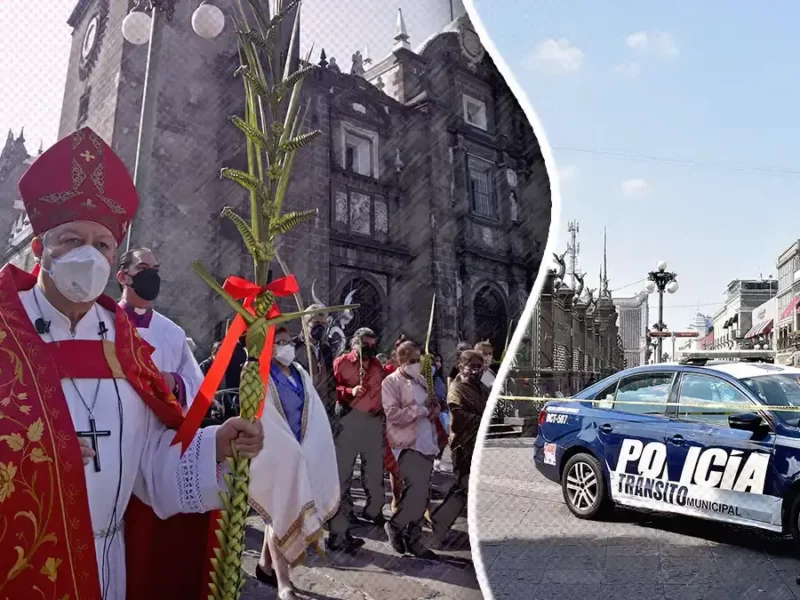 Hay estos cierres viales en el Centro de Puebla este Domingo de Ramos.