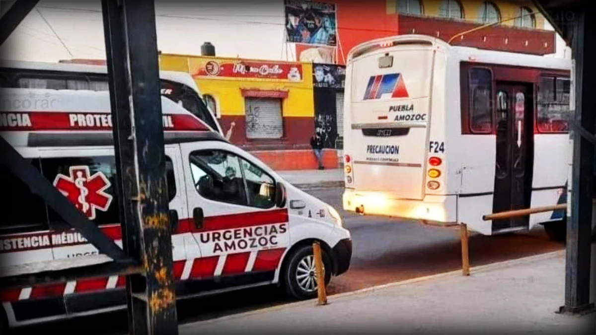 Pasajero termina baleado en asalto a transporte público en Amozoc