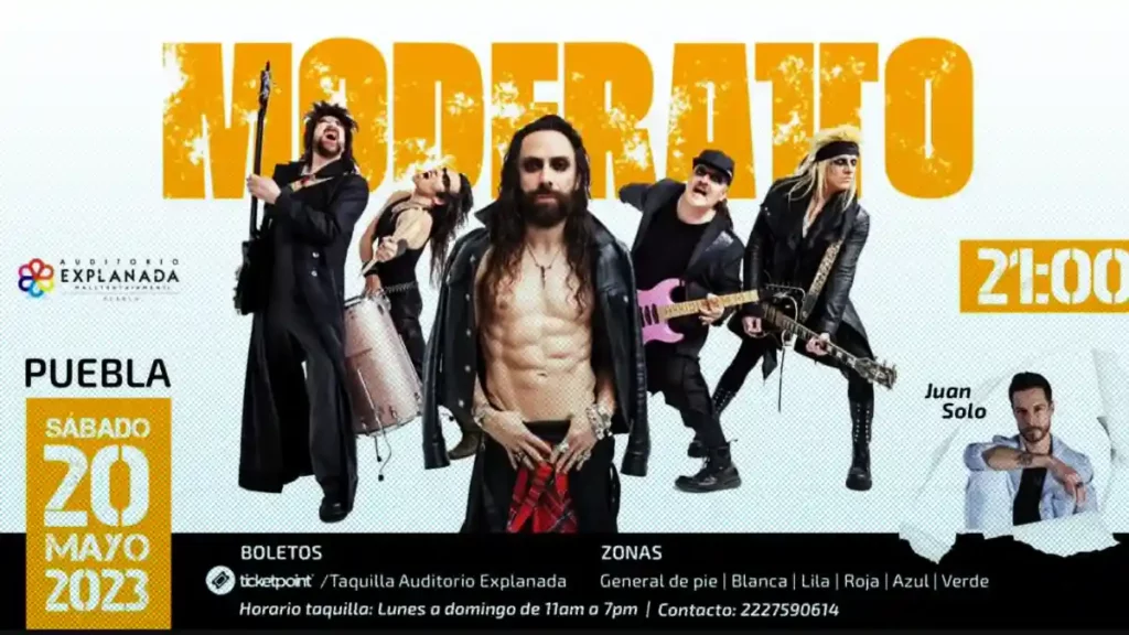 Llega Moderatto a Puebla el próximo mes de mayo, checa los detalles