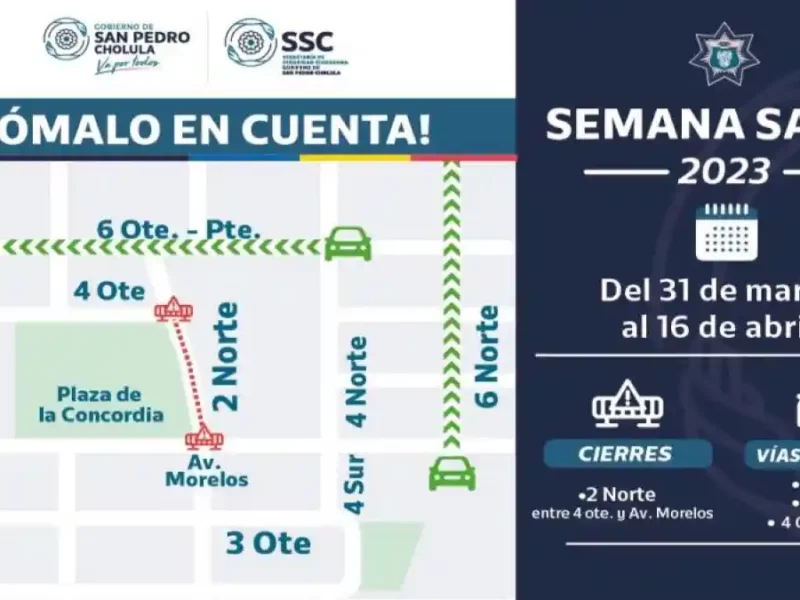 San Pedro Cholula, listo para la Semana Santa 2023.