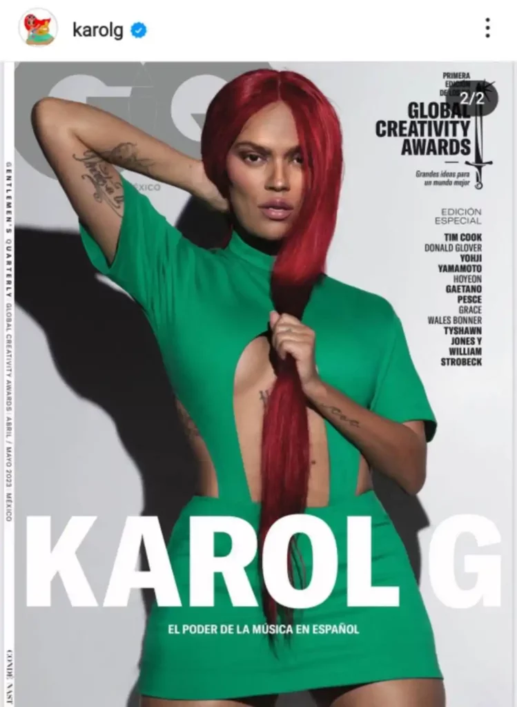 Revista GQ edita la portada de Karol G para adelgazar su rostro