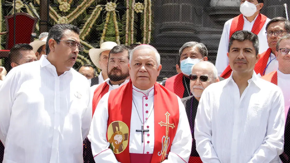 Sergio Salomón Céspedes y Eduardo Rivera encabezan el Viernes Santo en Puebla