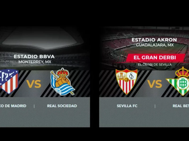 Atlético de Madrid, Sevilla, Betis y Real Sociedad jugarán en México.