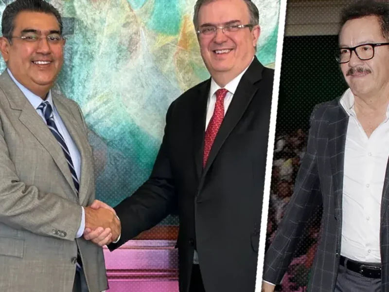 Ebrard, Sergio Salomón Céspedes y Nacho Mier se reúnen en Casa Puebla