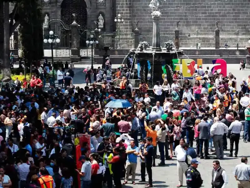 Nueve mil 371 personas en Puebla capital participaron en el Simulacro Nacional