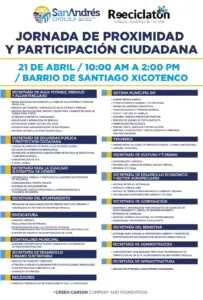 Llega Jornada de Proximidad y Participación Ciudadana al Barrio de Santiago Xicotenco