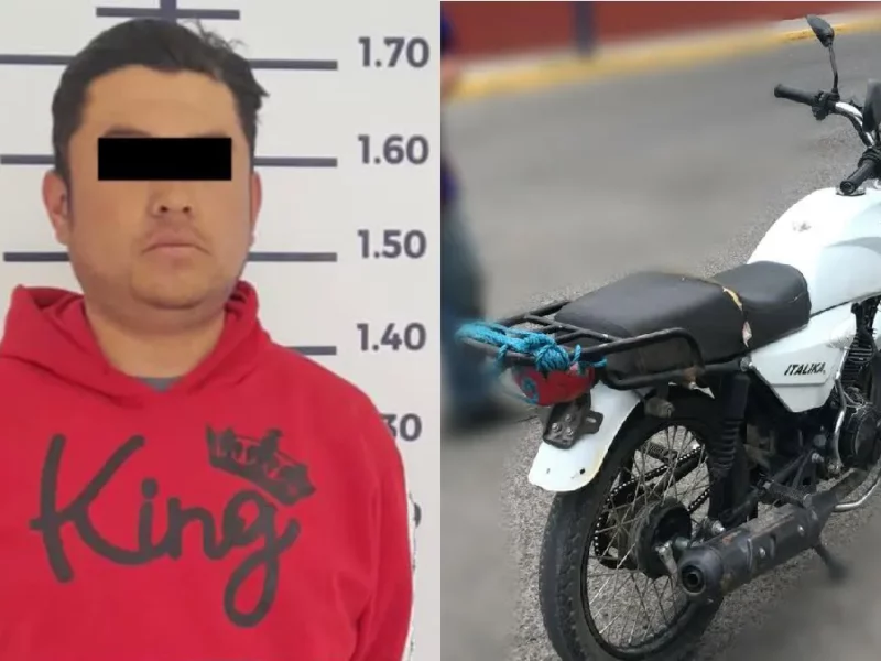 Recupera policía de San Andrés Cholula motocicleta con reporte de robo; hay un detenido