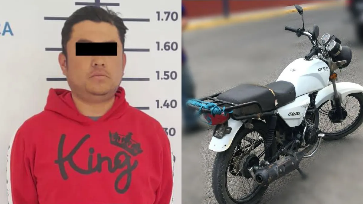 Recupera policía de San Andrés Cholula motocicleta con reporte de robo; hay un detenido