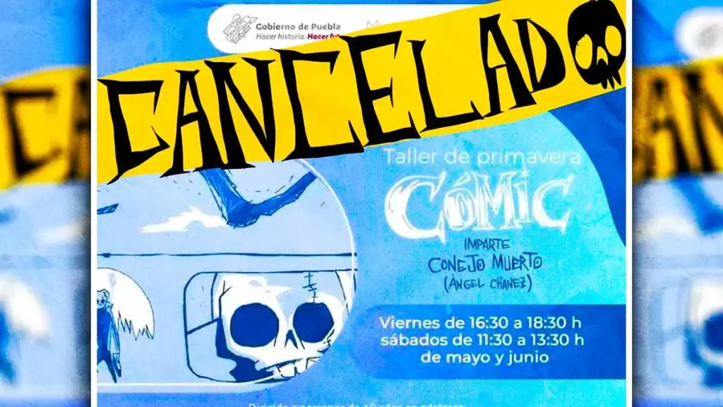 Secretaría de Cultura de Puebla defrauda al caricaturista Ángel Chávez; cancela taller de Cómic