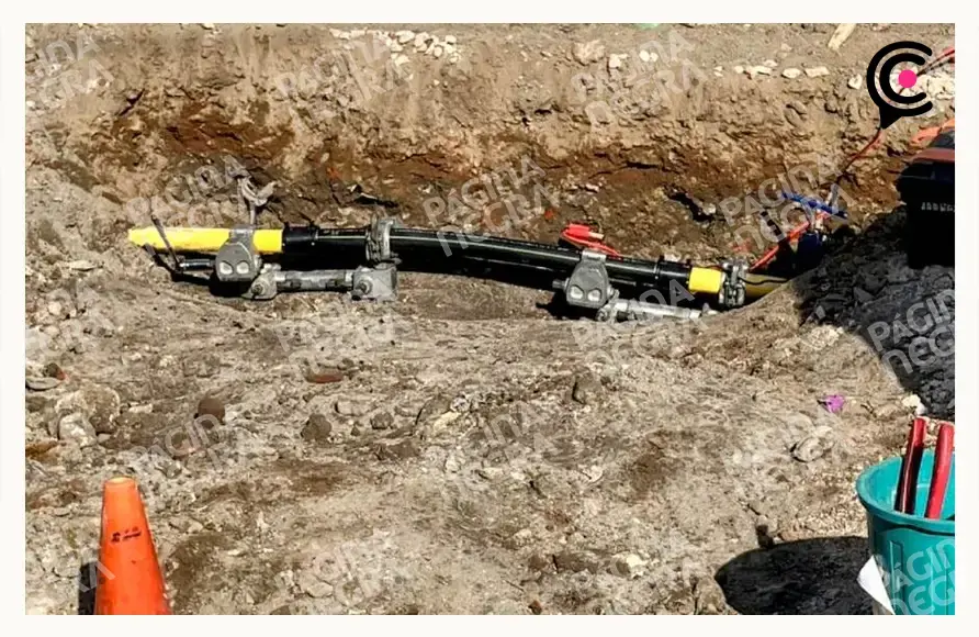 Obras provocan fuga de gas cerca de Plaza Crystal en Puebla