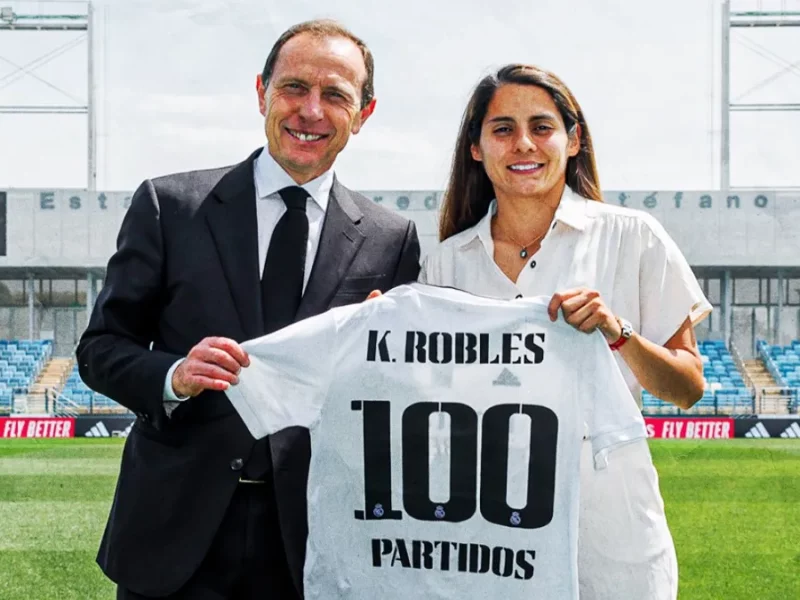 La mexicana, Kenti Robles llega a los 100 partidos con el Real Madrid.