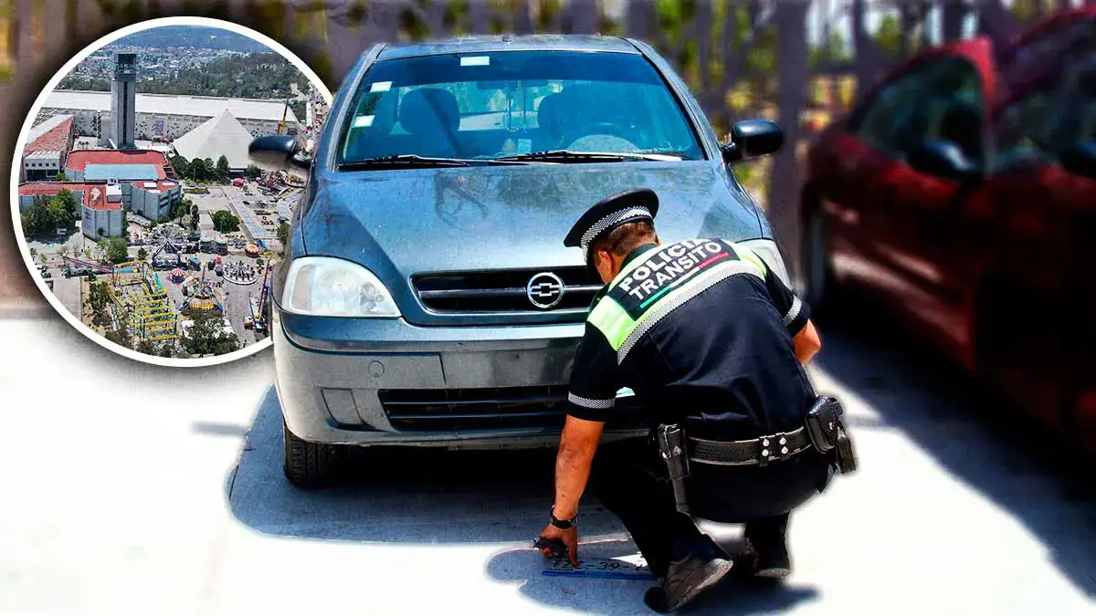 Retiraron nueve placas de autos mal estacionados en la Feria de Puebla