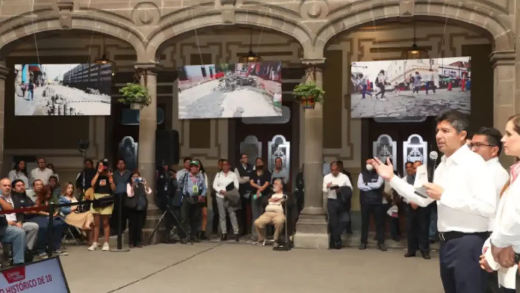 Anuncian obras de rehabilitación en calles del Centro Histórico de Puebla el 8 de mayo