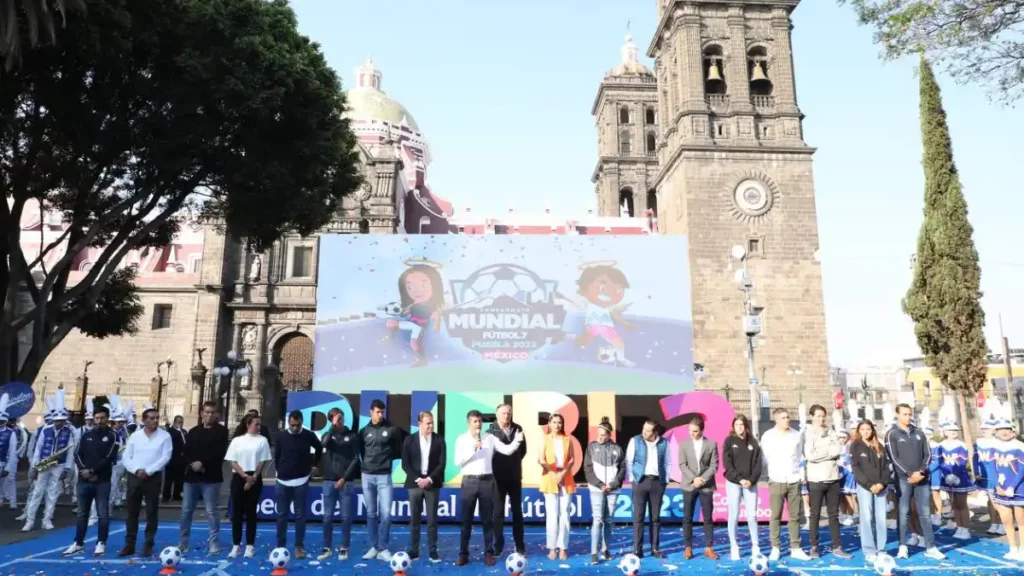 Lista la imagen oficial del campeonato mundial de fútbol 7 Puebla 2023