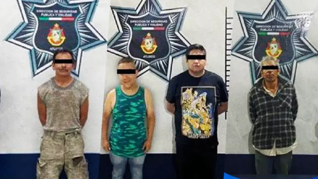 Detiene Policía de Atlixco a cuatro personas por diferentes delitos.