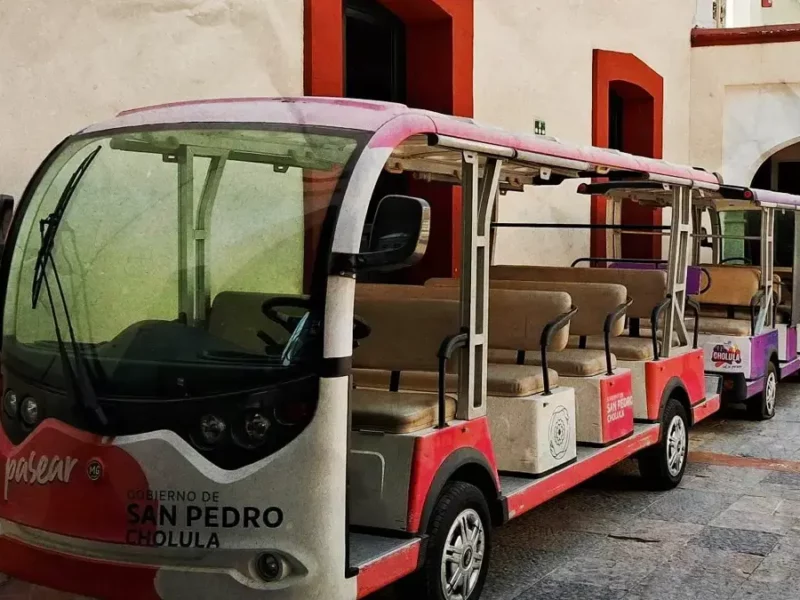 Relanzarán carritos eléctricos para nueva ruta religiosa en San Pedro Cholula.
