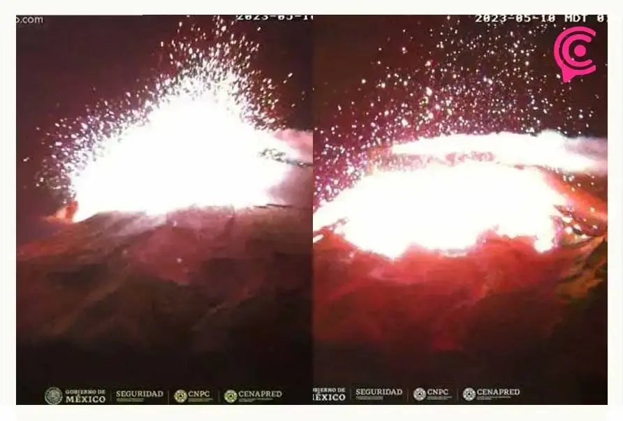 Explosión del Popocatépetl deja vidrios rotos en Atlixco