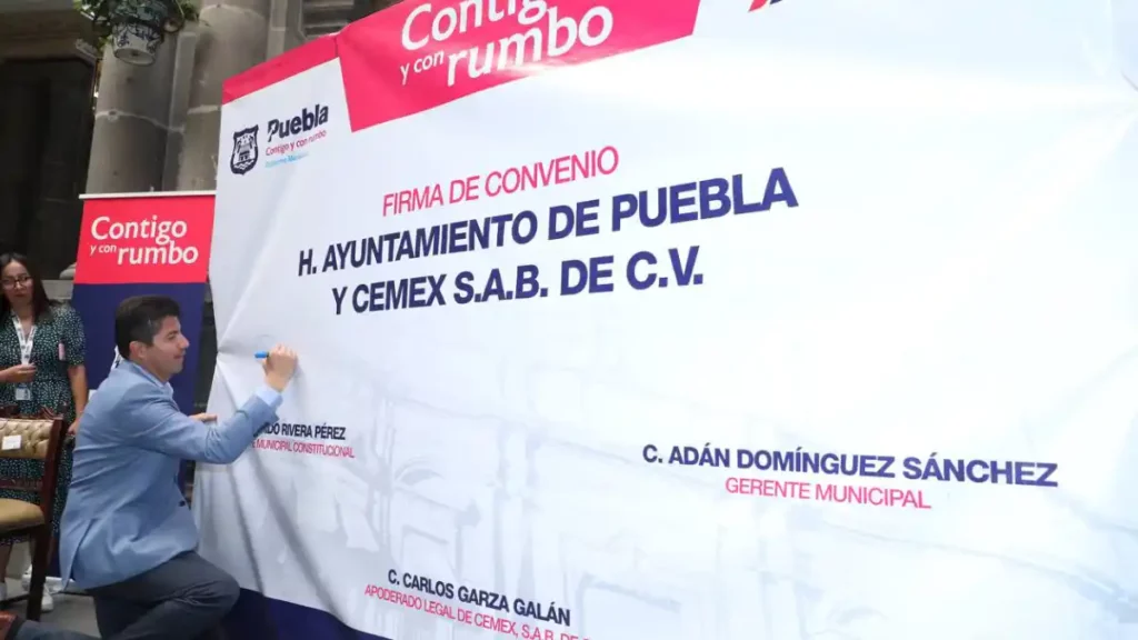 Ayuntamiento de Puebla y CEMEX Firman convenio en favor de la sostenibilidad y accesibilidad de la ciudad