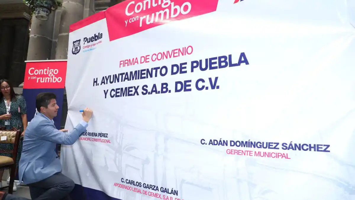 Ayuntamiento de Puebla y CEMEX Firman convenio en favor de la sostenibilidad y accesibilidad de la ciudad