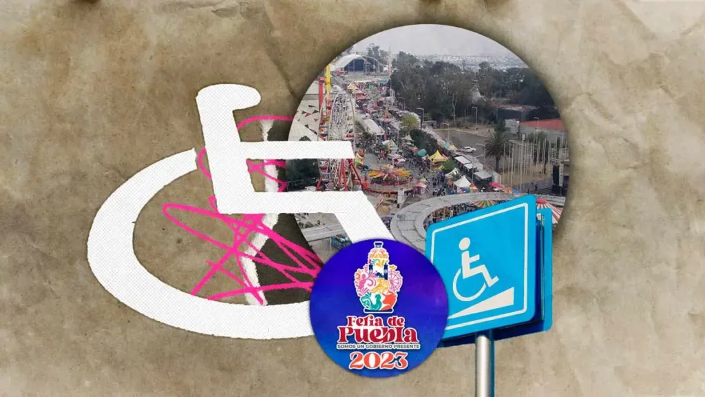 Acusan falta de infraestructura para personas con discapacidad en la Feria de Puebla