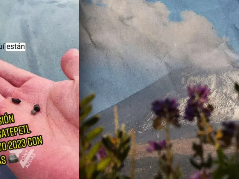Pobladores confunden la ceniza gruesa con "piedras" volcánicas del Popocatépetl