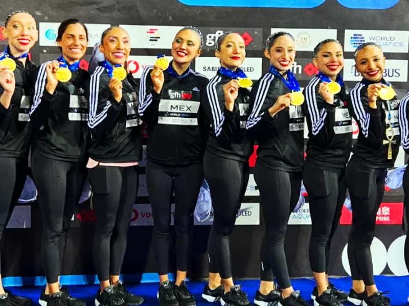 México gana oro en Mundial de Natación artística sin ayuda de Conade.