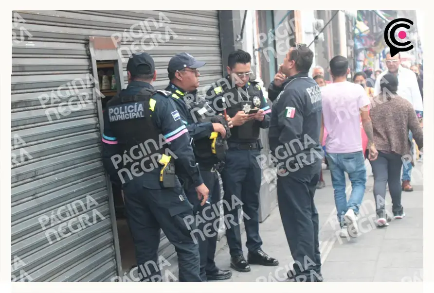 Asaltan mercería del Centro Histórico de Puebla y hombre termina lesionado