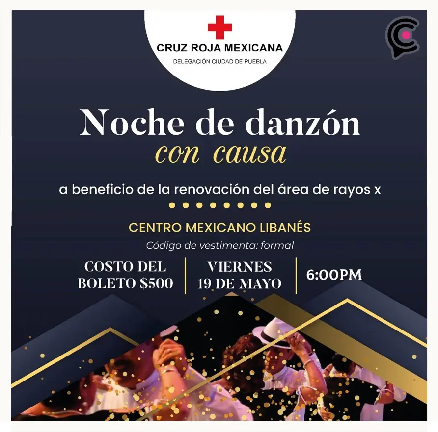 Cruz Roja Mexicana en Puebla invita al evento “Noche de Danzón” con causa