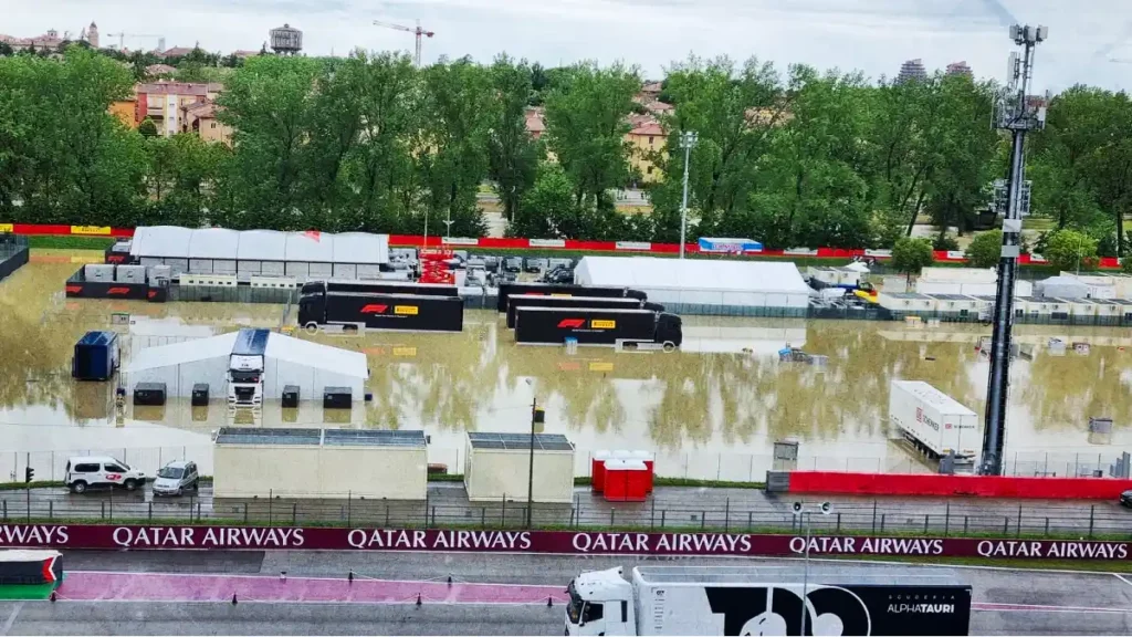 Debido a las inundaciones, Fórmula 1 cancela Gran Premio de Imola.