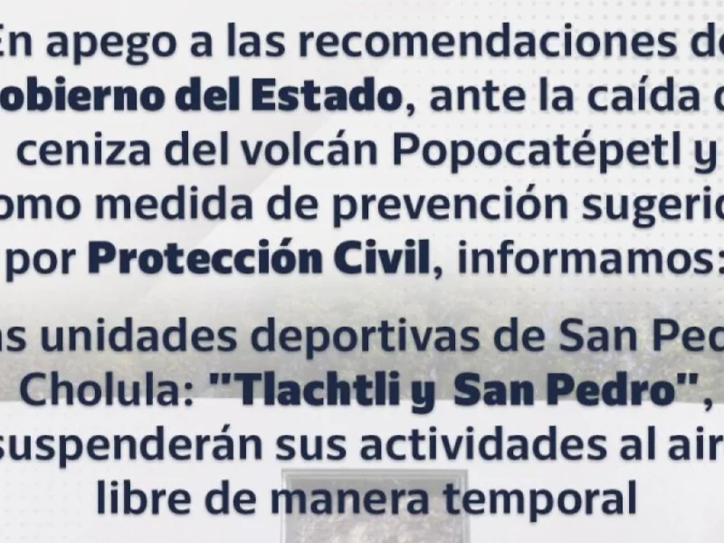 Gobierno de Cholula refuerza las medidas de prevención en favor de la salud de las familias.