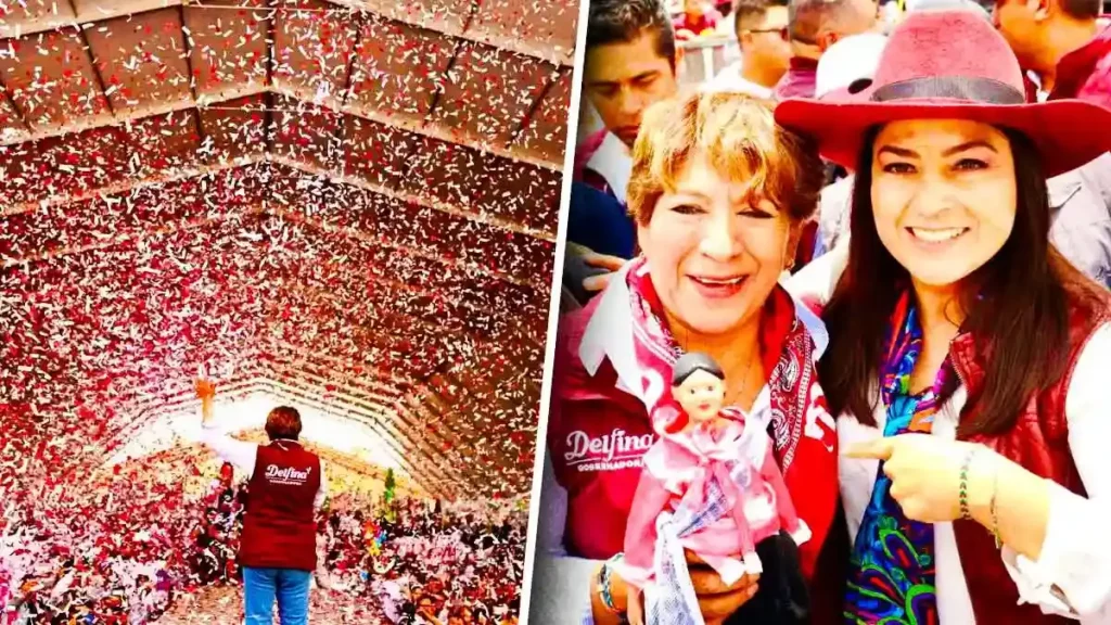 “Corcholatas” poblanas se suman al cierre de campaña de Delfina Gómez en Edomex