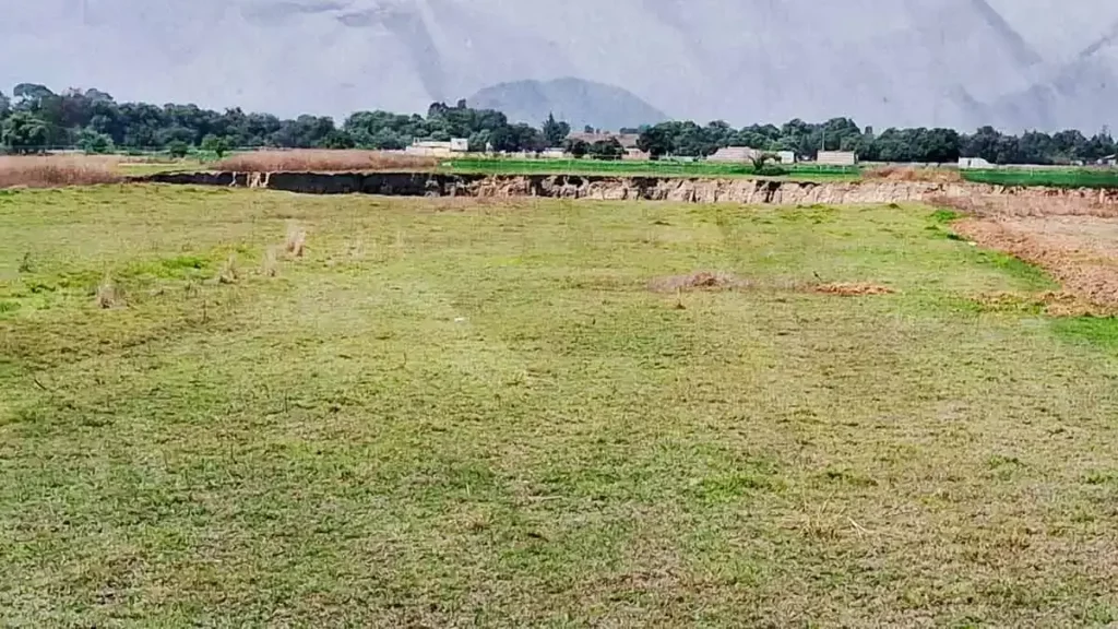 Socavón de Puebla cumple dos años y ahora luce completamente desierto.