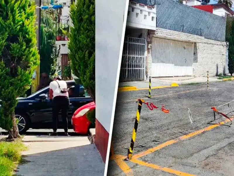 Pese a multas, vecinos y franeleros siguen apartando lugares en la Feria de Puebla